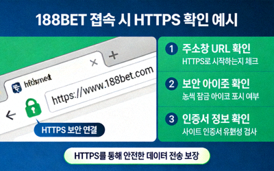 188BET 접속 시 HTTPS 확인 예시